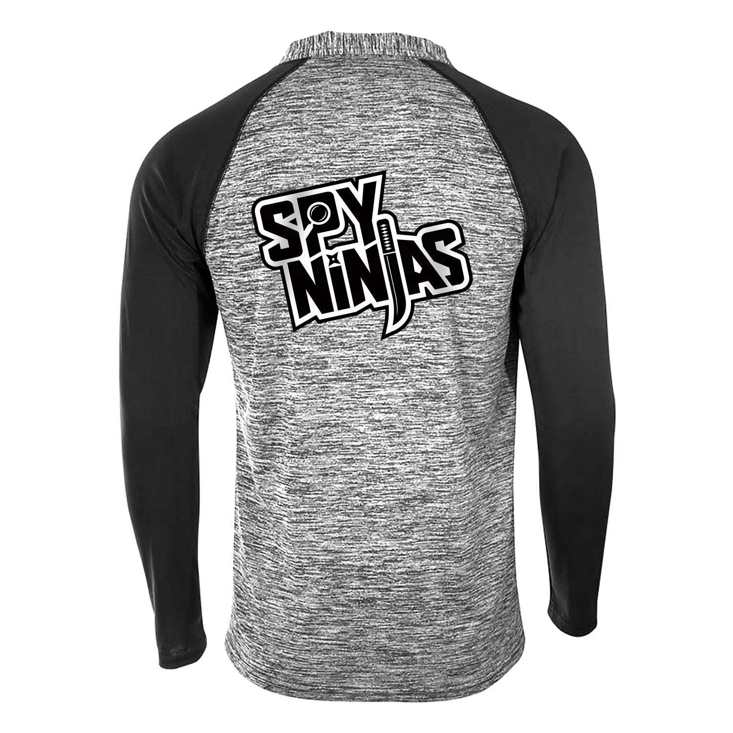 Spy Ninjas LCP Youth Space-Dye Tech 1/4 Zip Pullover - Grey / Black - Image 4