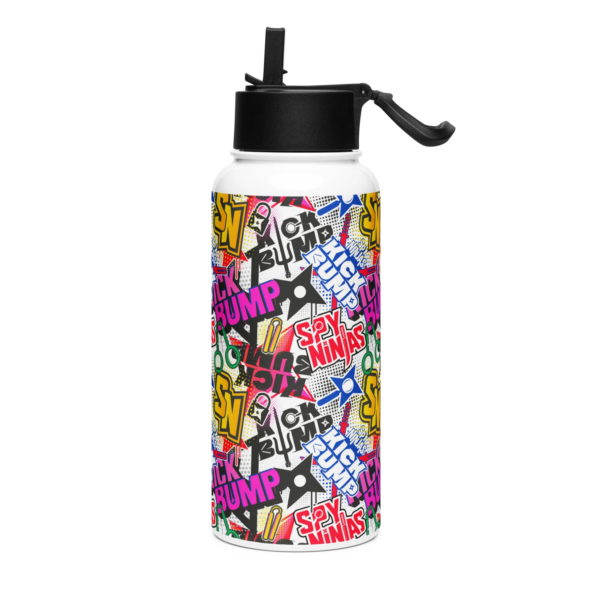 Stainless Steel Water Bottle with Straw Lid - Image 4