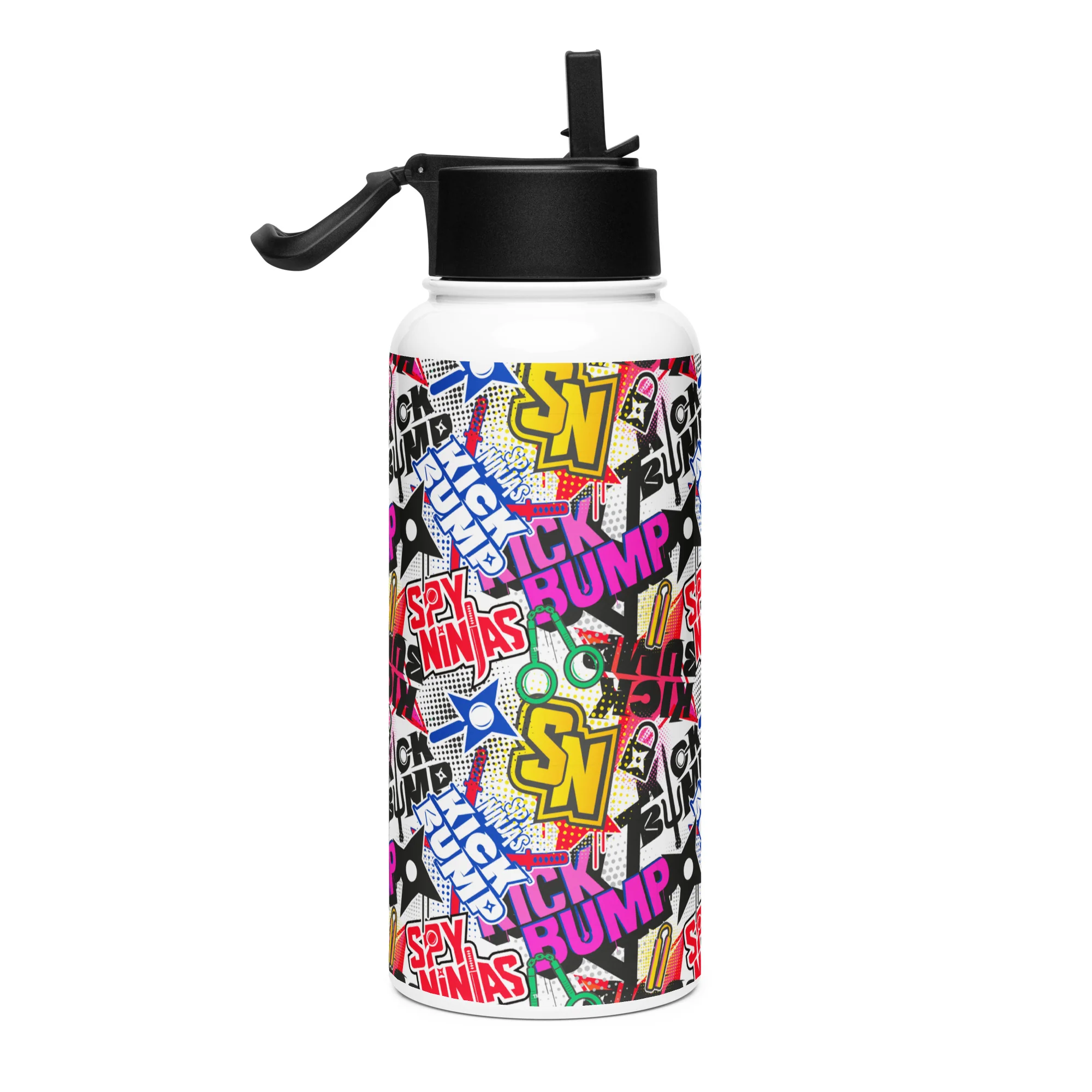 Stainless Steel Water Bottle with Straw Lid - Image 5